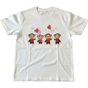 Julius Monkey Hearts White T-shirt